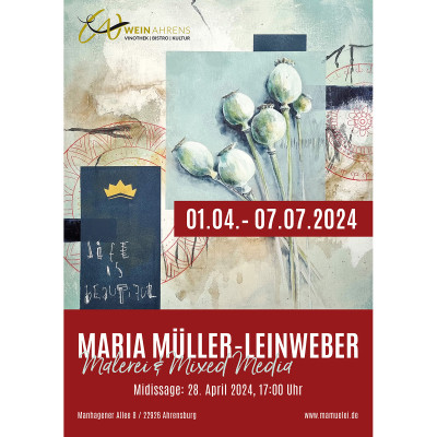 Ausstellungsplakat WeinAhrens MariaMueller Leinweber web q